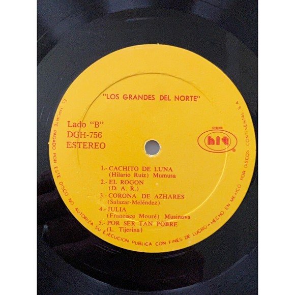 Los Grandes Del Norte LP Juan Salazar Cadetes Linares Montañeses Alamo 756 VG - Picture 6 of 7